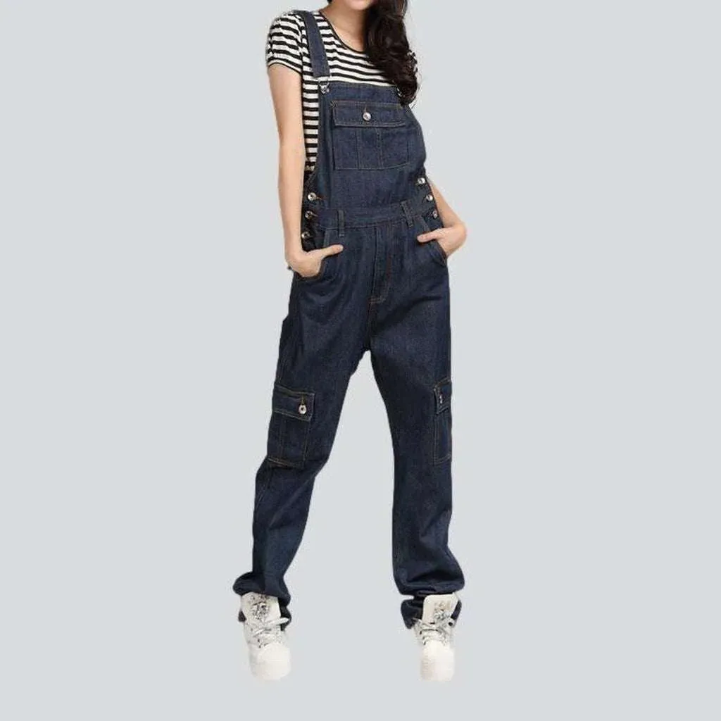 Baggy denim dungaree for women