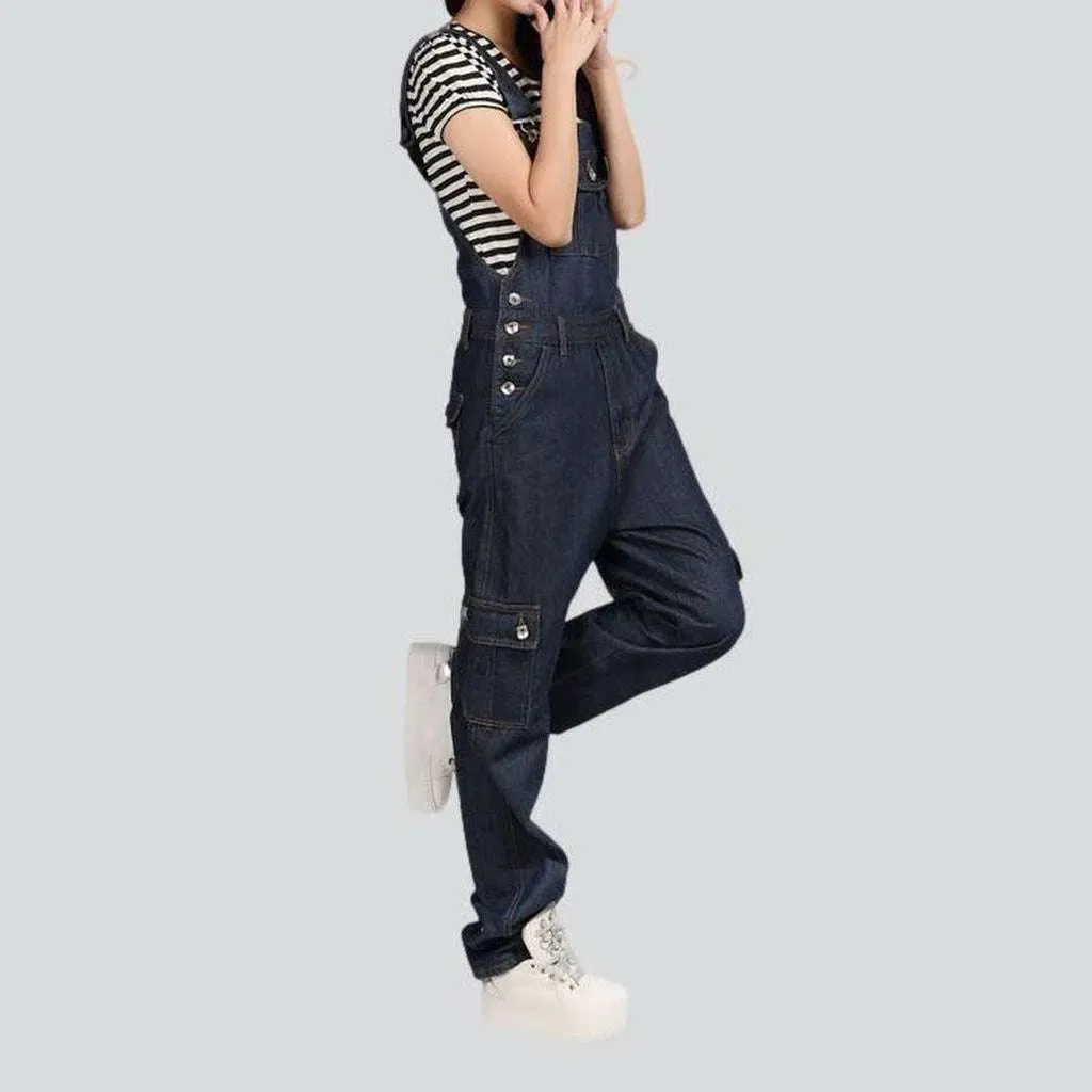 Baggy denim dungaree for women