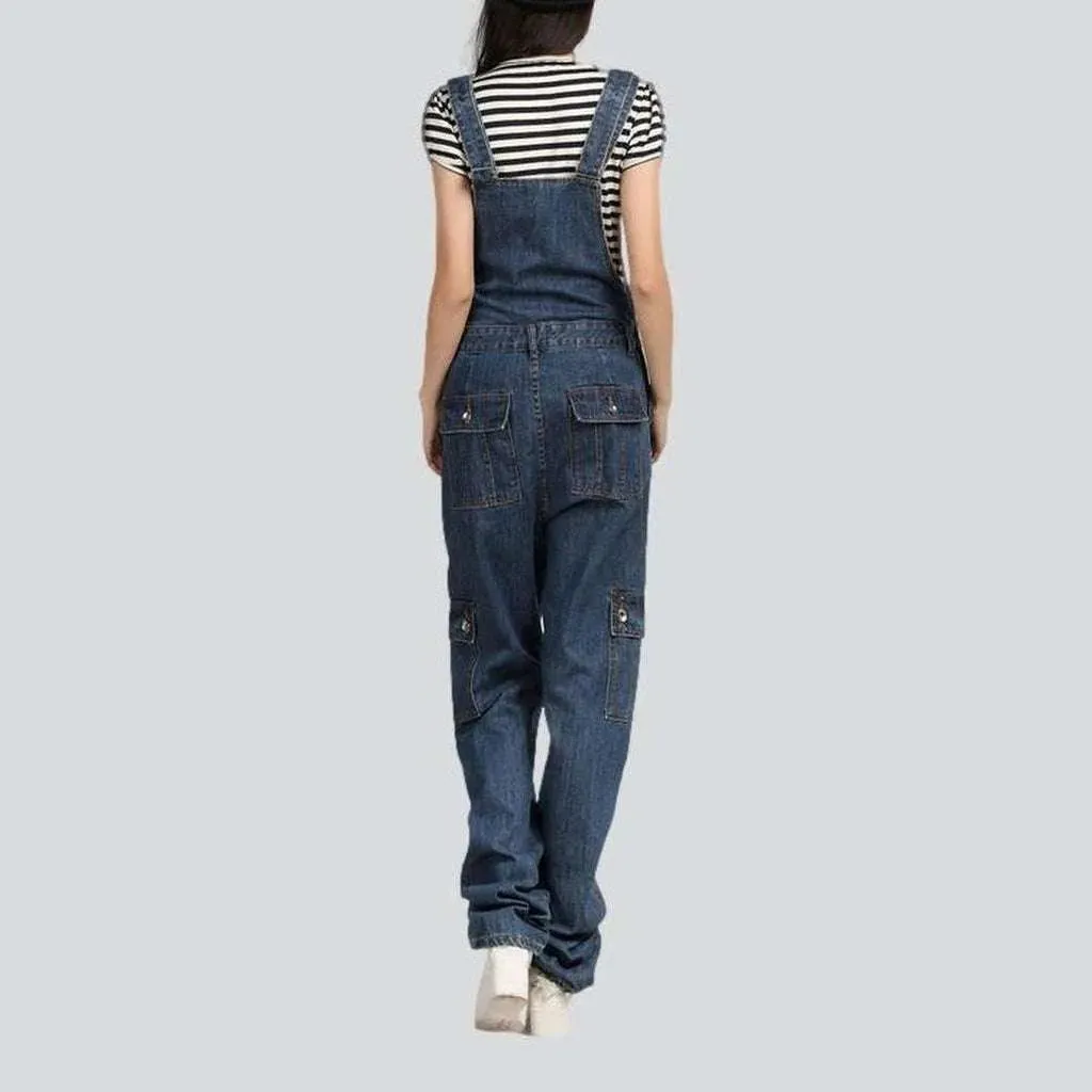 Baggy denim dungaree for women