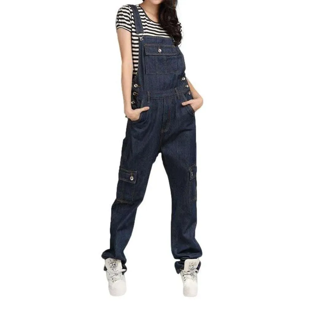 Baggy denim dungaree for women