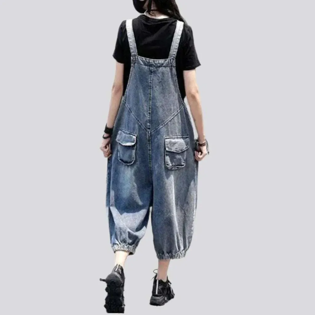 Baggy denim overall for ladies