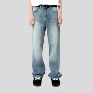 Baggy mid-rise men's jeans