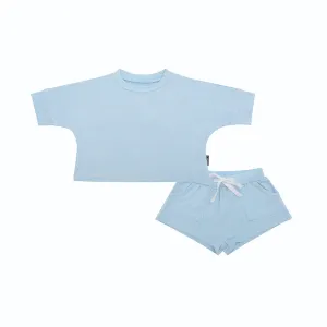 Baggy Top & Shorts Set - Hydrangea Blue