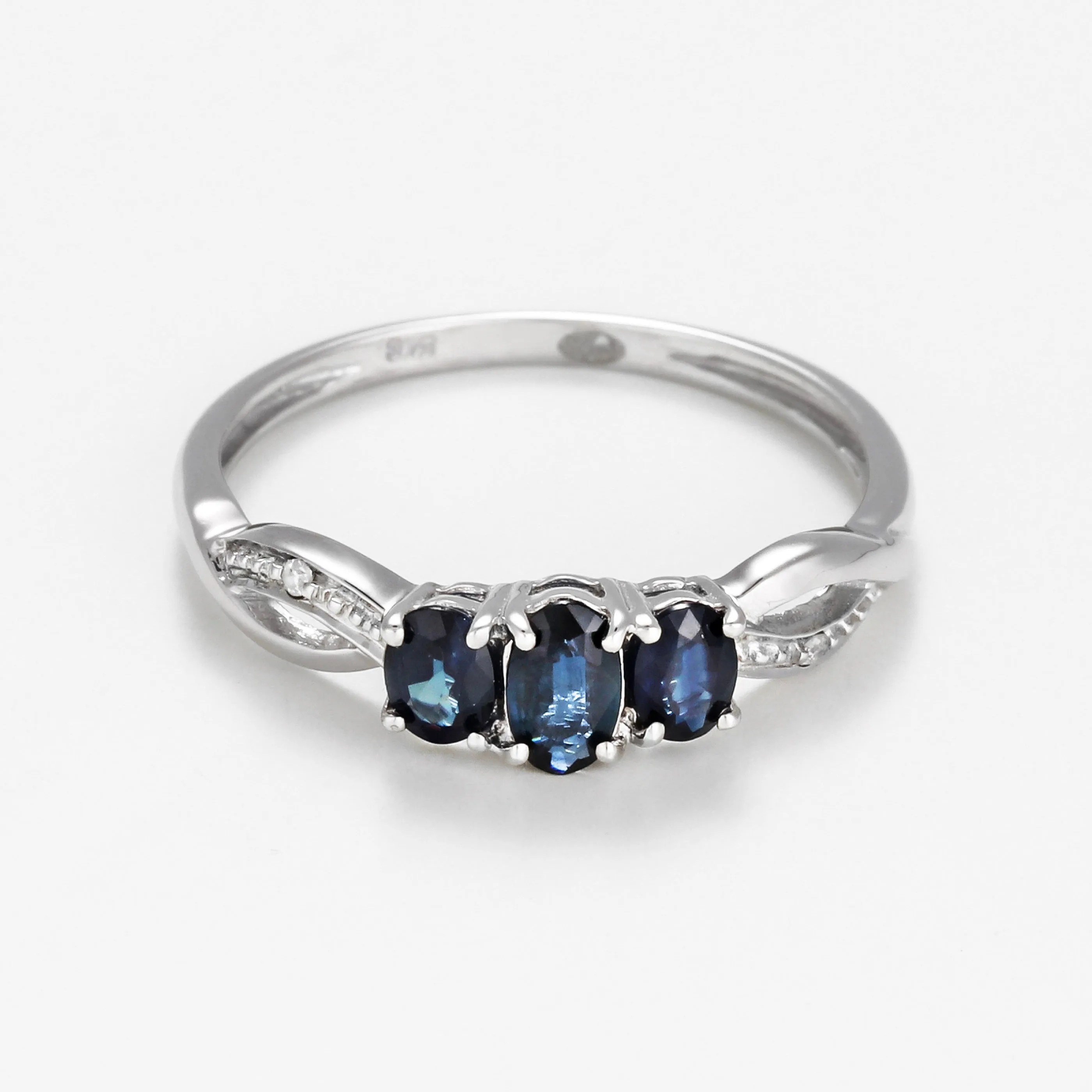 Bague Trio Azul D0,01/2 S0,80/3 - Or Blanc 375/1000