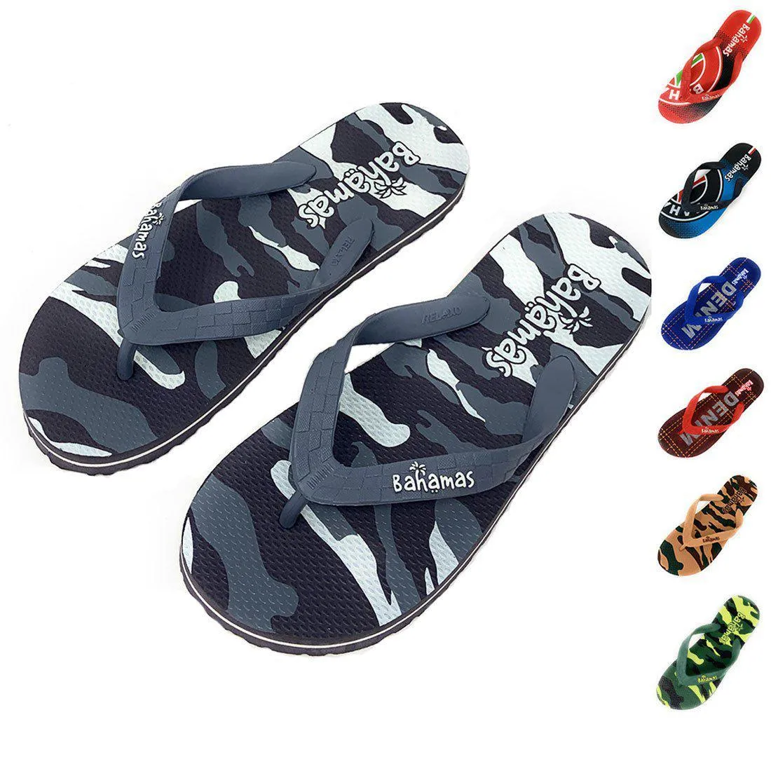 Bahamas Mens Flip Flops Premium Comfort Thong Soles Sandals Slippers Casual Beach