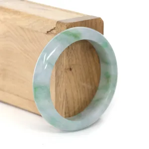 Baikalla "Classic Bangle" Blue Green Natural Burmese Jadeite Jade Bangle ( 52.58 mm ) #244