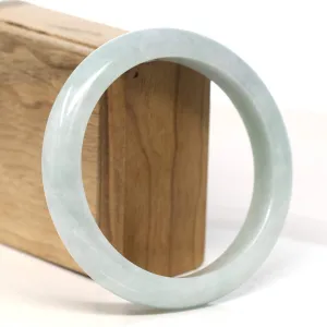 Baikalla "Half Round"  Light Green Jadeite Jade Bangle Bracelet (62.7 mm) #T464