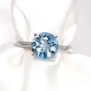 Baikalla™ Sterling Silver Sky Blue Topaz Ring