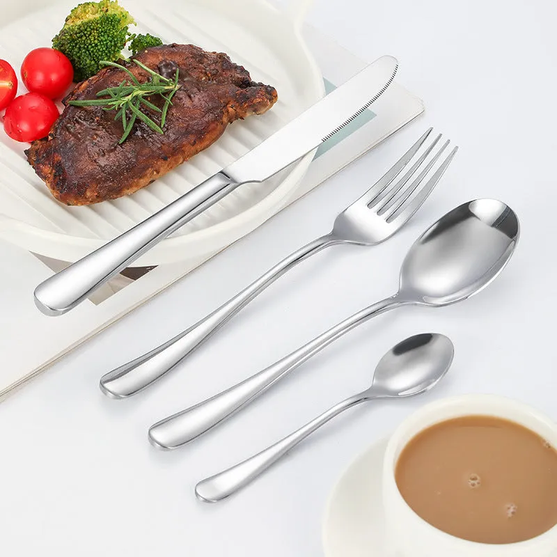 Baike Steak Knife Thick 081 Series Stainless Steel Western Food Knife, Fork and Spoon Suit Dessert Fork Spoon