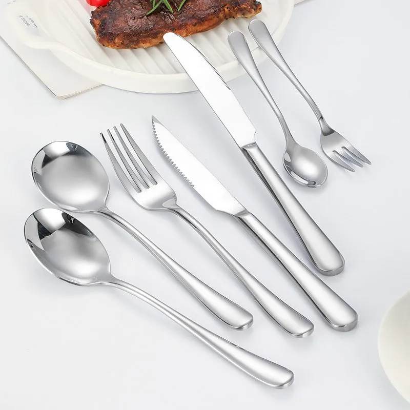 Baike Steak Knife Thick 081 Series Stainless Steel Western Food Knife, Fork and Spoon Suit Dessert Fork Spoon