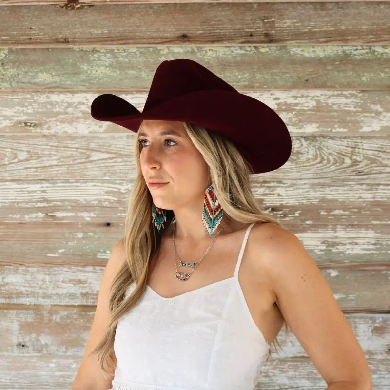 Bailey 4X Burgundy Fur Felt Cowboy Hat