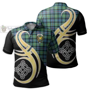 Bailey Ancient Tartan Polo Shirt with Family Crest and Celtic Symbol Style