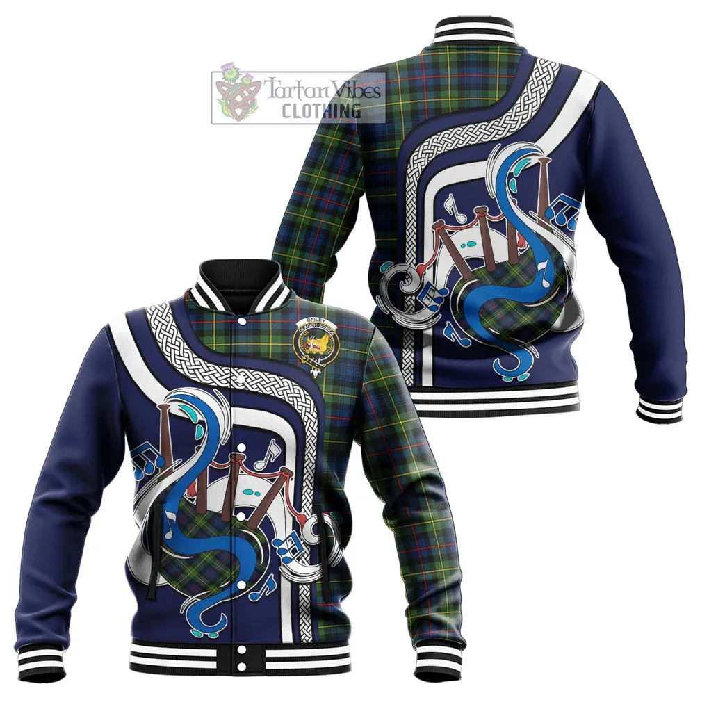 Bailey Modern Tartan Baseball Jacket with Epic Bagpipe Style