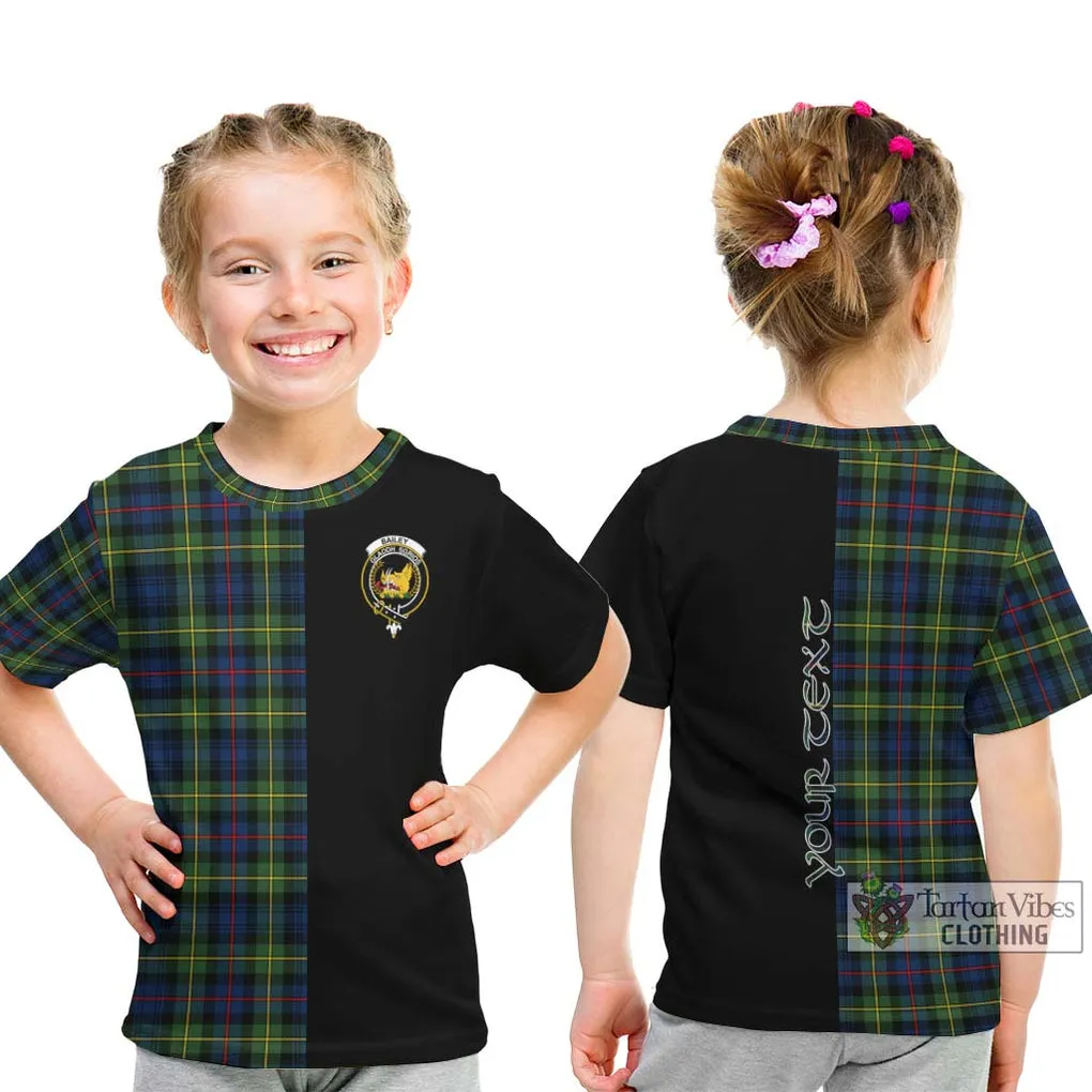 Bailey Modern Tartan Kid T-Shirt with Family Crest and Half Of Me Style