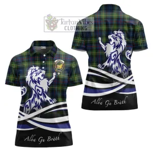 Bailey Modern Tartan Women's Polo Shirt with Alba Gu Brath Regal Lion Emblem