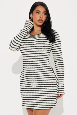 Bailey Striped Mini Dress - Black/White