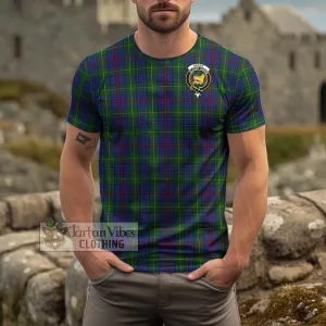 Bailey Tartan Cotton T-Shirt with Family Crest