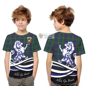 Bailey Tartan Kid T-Shirt with Alba Gu Brath Regal Lion Emblem