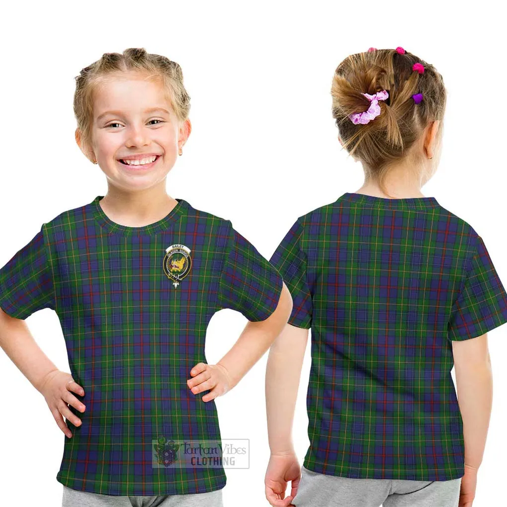 Bailey Tartan Kid T-Shirt with Family Crest