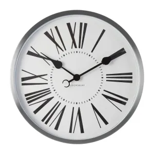 Bailie Wall Clock Chrome