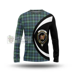 Baillie Ancient Tartan Long Sleeve T-Shirt with Family Crest Circle Style