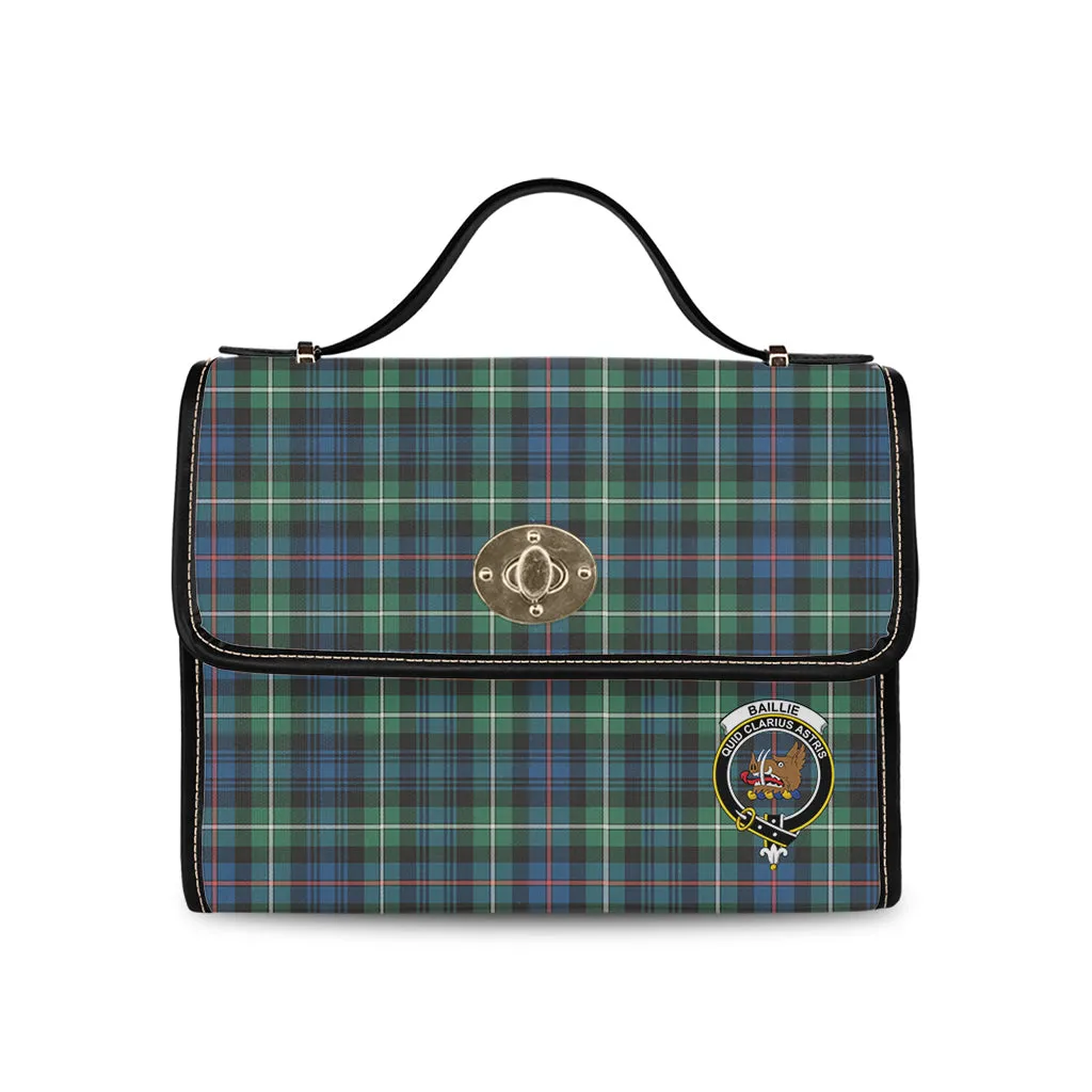 Baillie Ancient Tartan Waterproof Canvas Bag with Family Crest