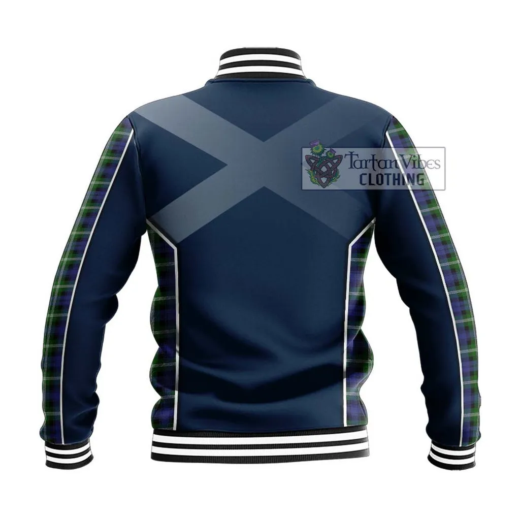 Baillie (Bailey) Tartan Baseball Jacket with Family Crest and Lion Rampant Vibes Sport Style