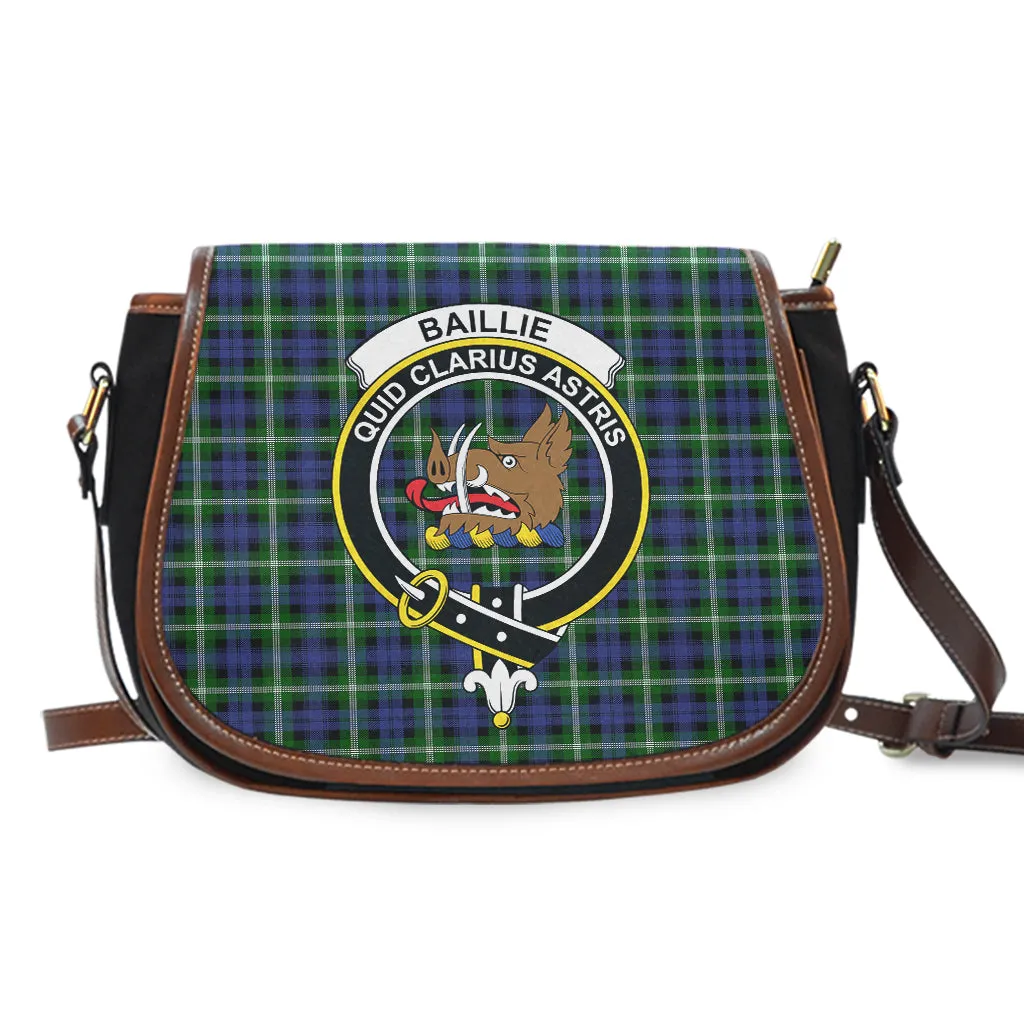 Baillie (Bailey) Tartan Saddle Bag with Family Crest