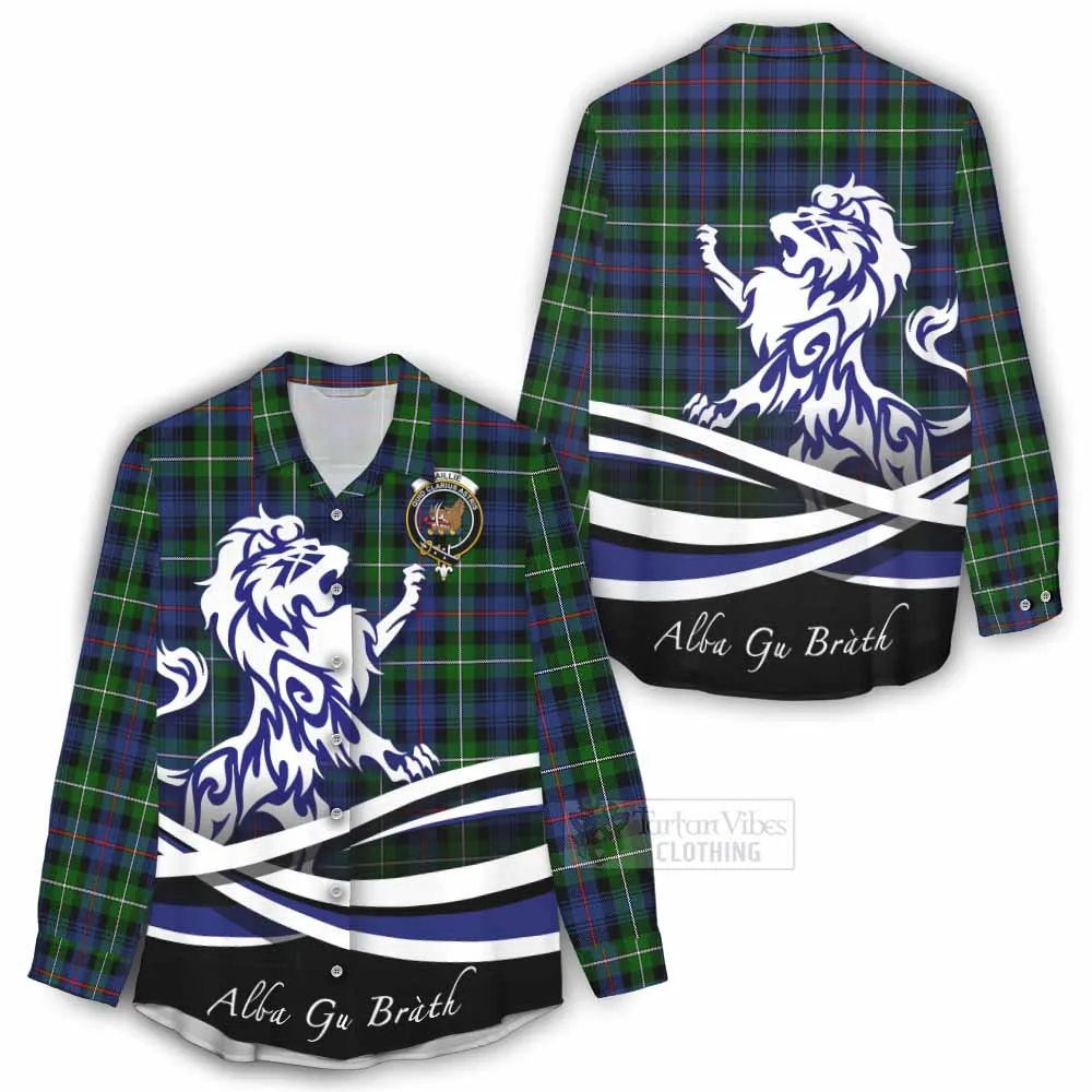 Baillie (Bailey) Tartan Women's Casual Shirt with Alba Gu Brath Regal Lion Emblem