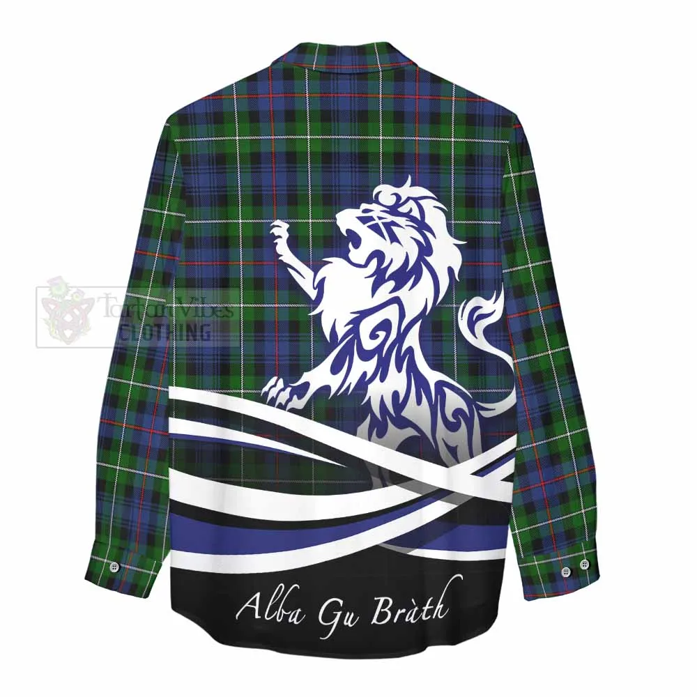 Baillie (Bailey) Tartan Women's Casual Shirt with Alba Gu Brath Regal Lion Emblem