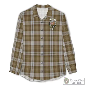 Baillie Dress Tartan Women's Casual Shirt with Family Crest