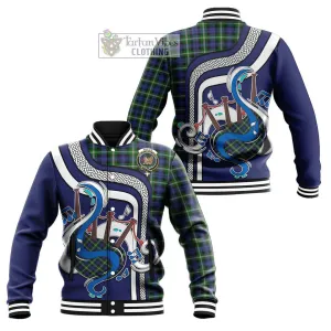 Baillie of Polkemmet Tartan Baseball Jacket with Epic Bagpipe Style