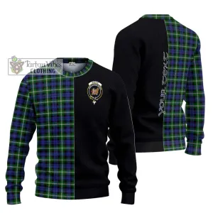 Baillie of Polkemmet Tartan Ugly Sweater with Family Crest and Half Of Me Style