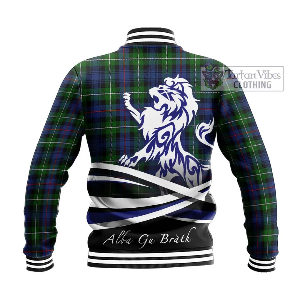 Baillie Tartan Baseball Jacket with Alba Gu Brath Regal Lion Emblem