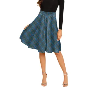 Bain Tartan Melete Pleated Midi Skirt