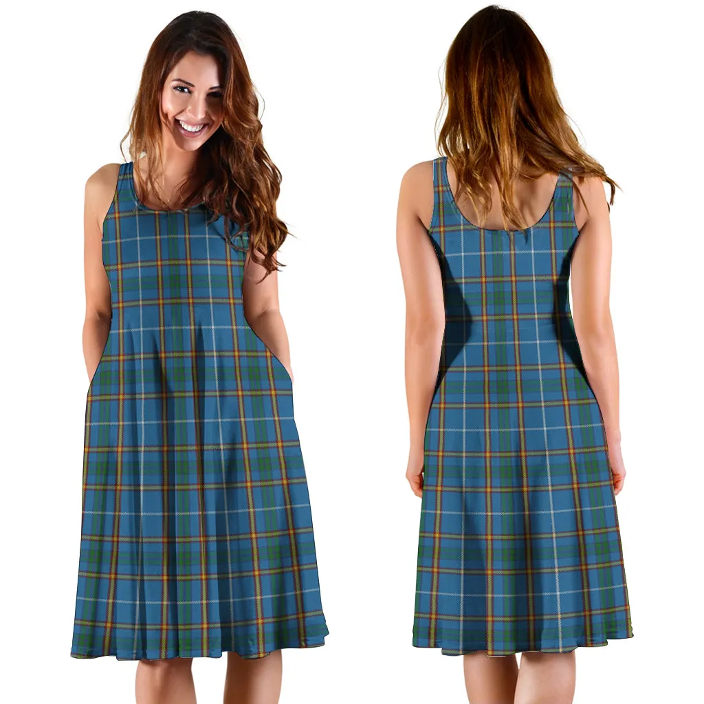 Bain Tartan Sleeveless Midi Womens Dress