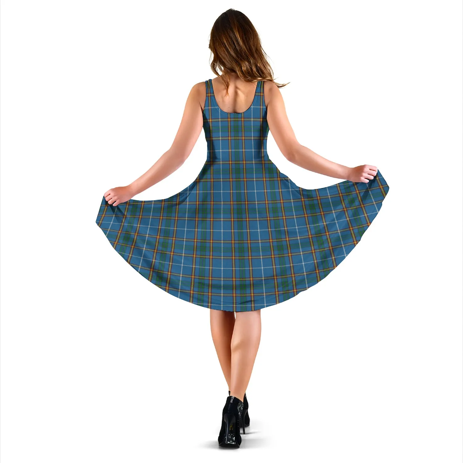 Bain Tartan Sleeveless Midi Womens Dress