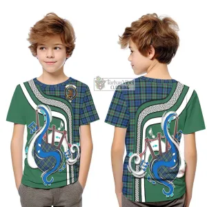 Baird Ancient Tartan Kid T-Shirt with Epic Bagpipe Style