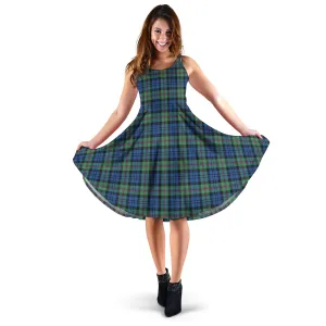 Baird Ancient Tartan Sleeveless Midi Womens Dress