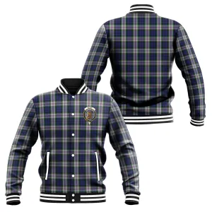 Baird Dress Tartan Baseball Jacket with Family Crest