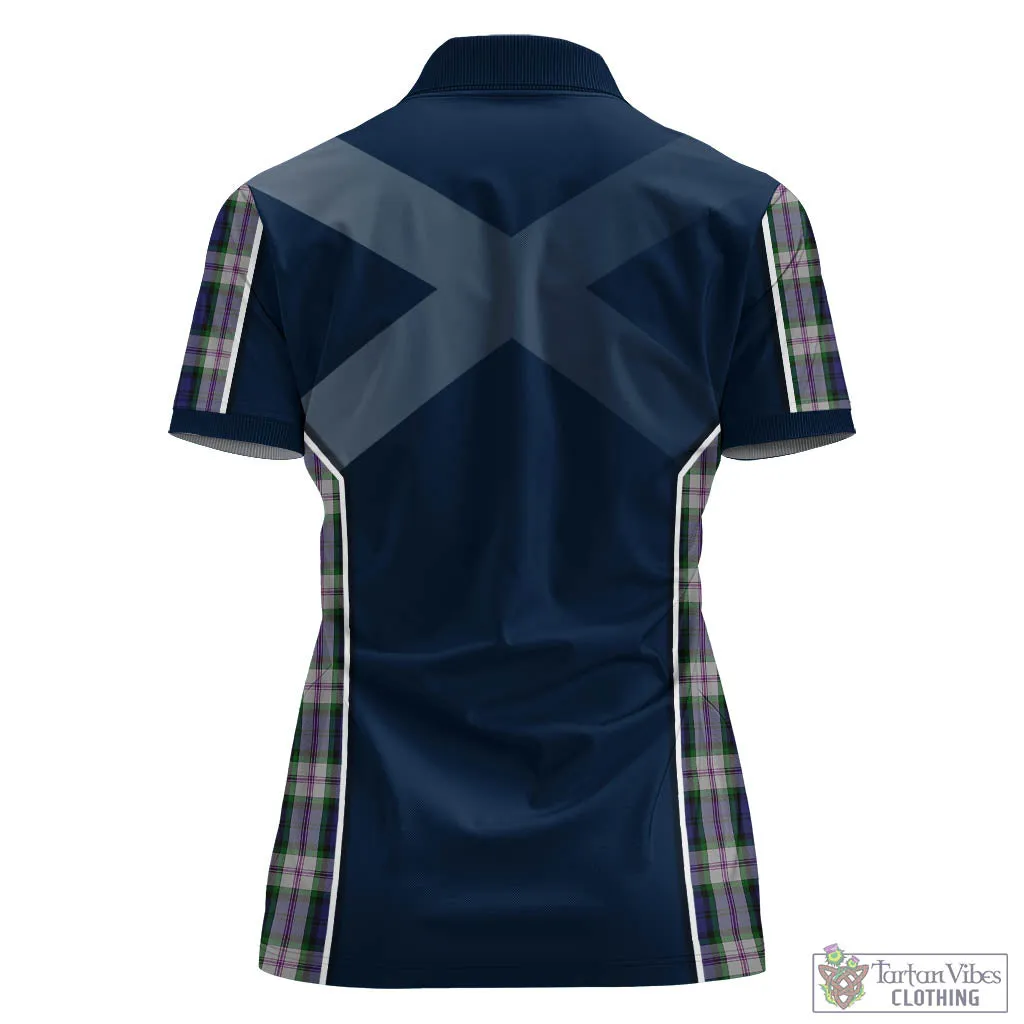 Baird Dress Tartan Women's Polo Shirt with Family Crest and Scottish Thistle Vibes Sport Style