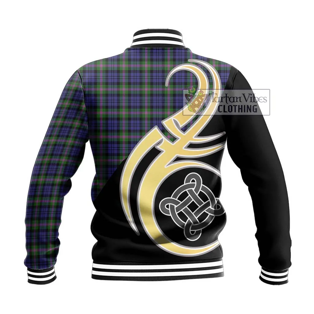 Baird Modern Tartan Baseball Jacket with Family Crest and Celtic Symbol Style