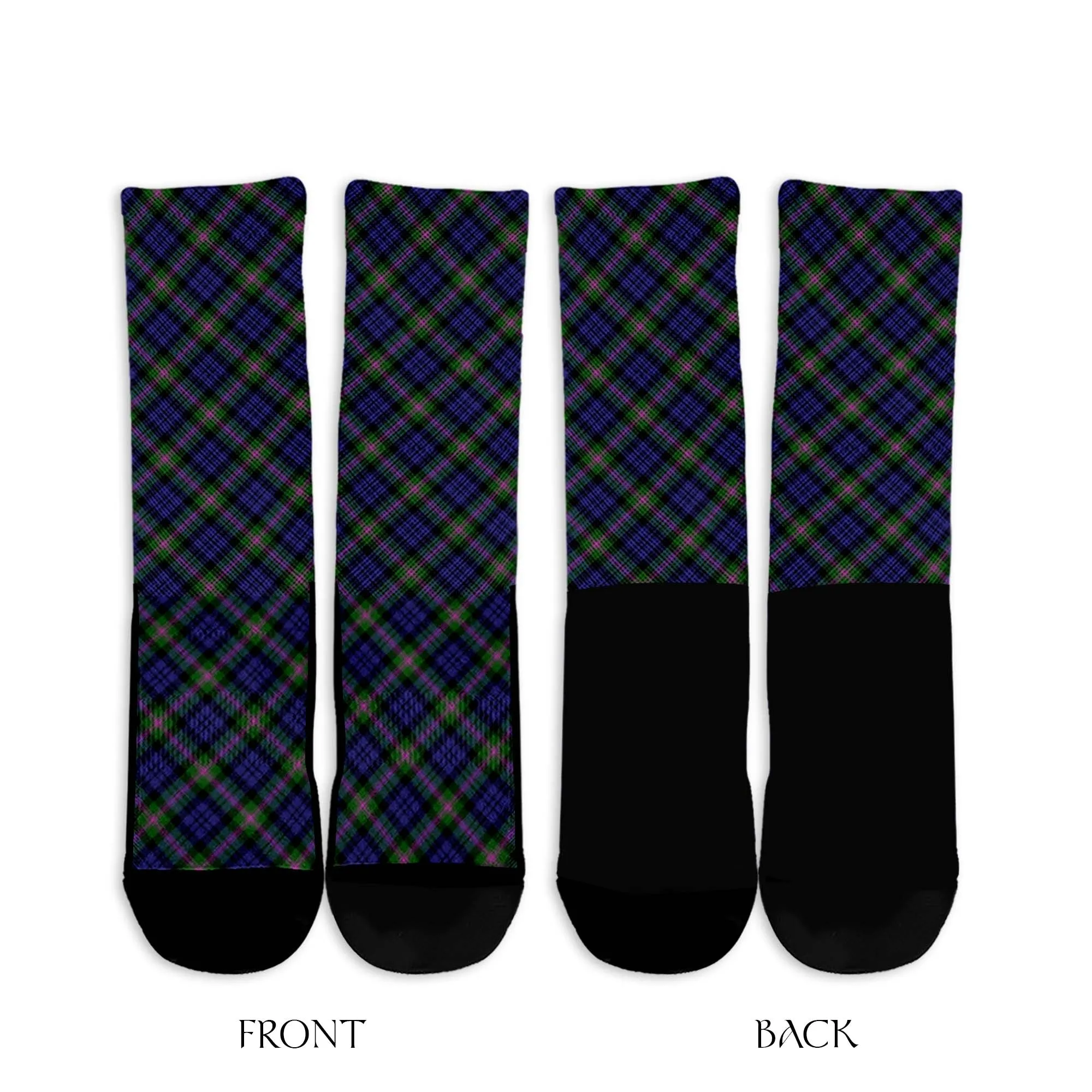 Baird Modern Tartan Crew Socks Cross Tartan Style