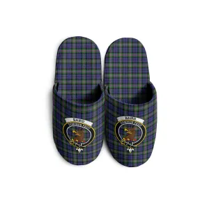 Baird Modern Tartan Home Slippers with Family Crest