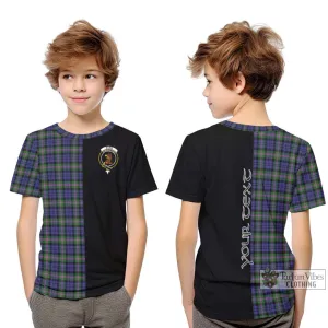 Baird Modern Tartan Kid T-Shirt with Family Crest and Half Of Me Style