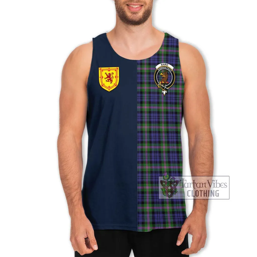 Baird Modern Tartan Men's Tank Top Alba with Scottish Lion Royal Arm Half Style