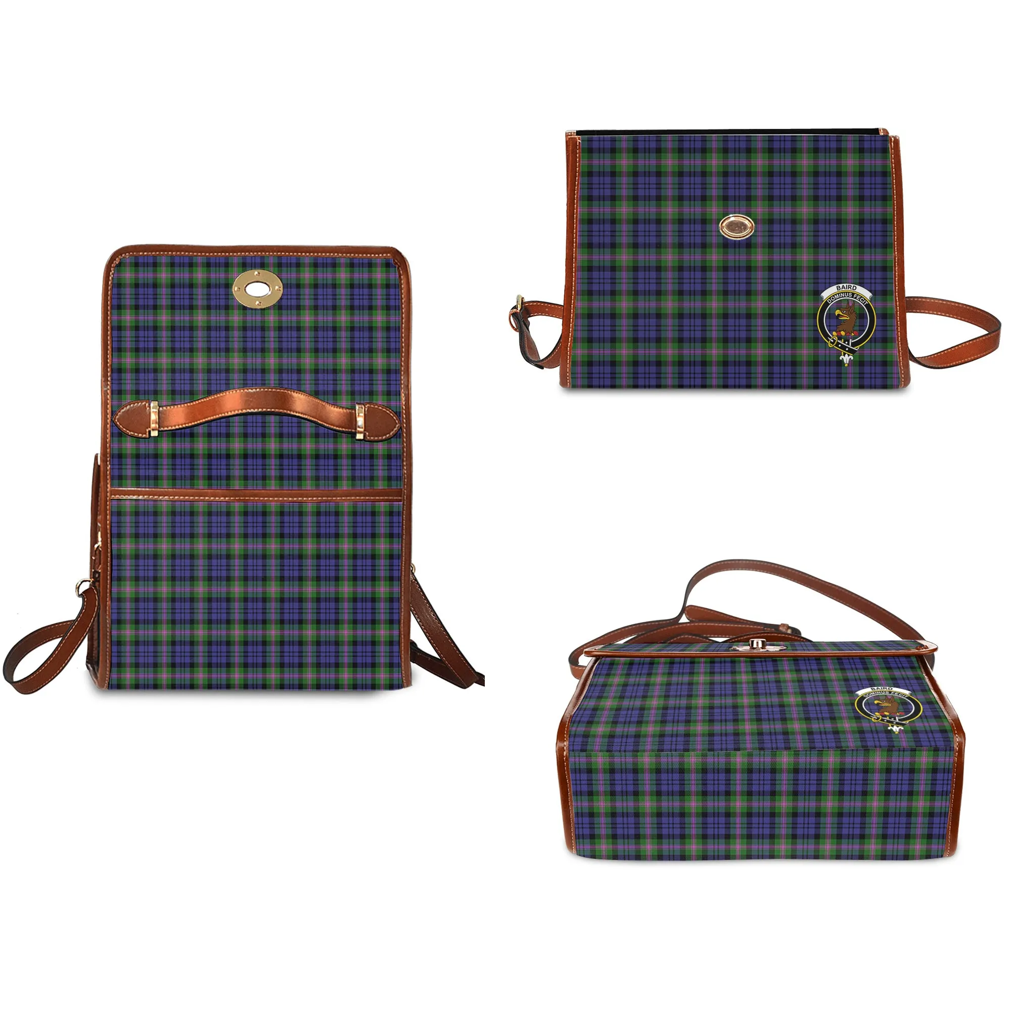 Baird Modern Tartan Waterproof Canvas Bag with Family Crest