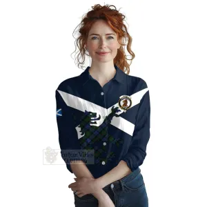 Baird Tartan Lion Rampant Women's Casual Shirt Proudly Display Your Heritage with Alba Gu Brath and Clan Name