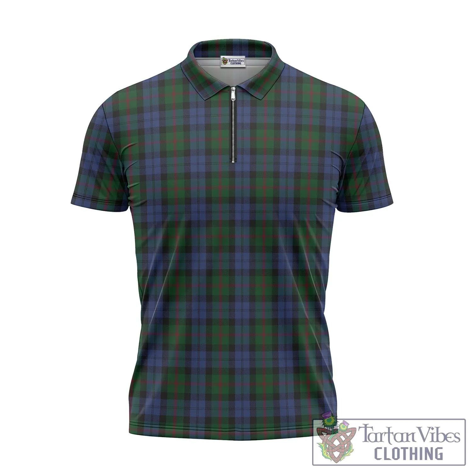 Baird Tartan Zipper Polo Shirt