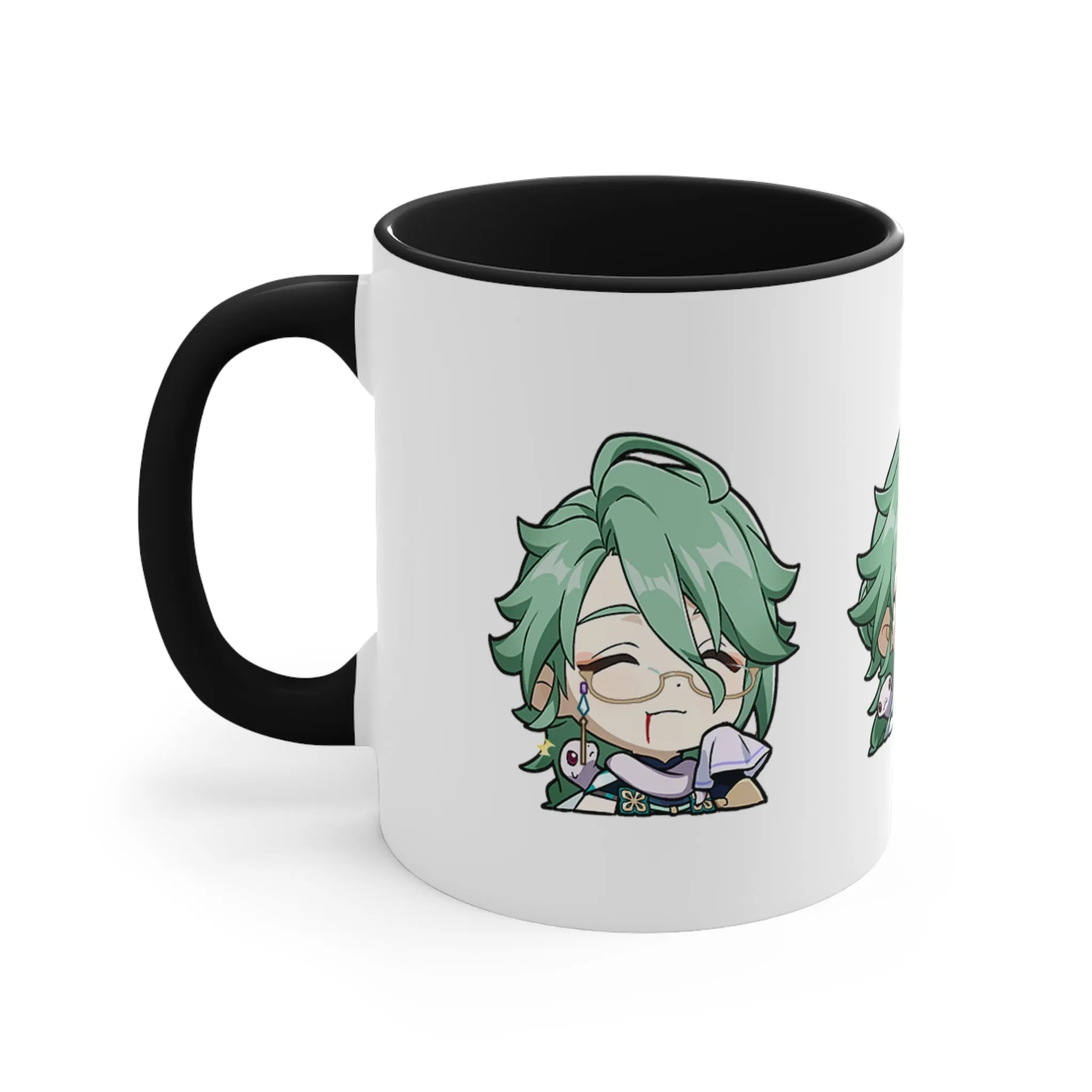 Baizhu Genshin Impact Accent Coffee Mug, 11oz Cups Mugs Cup Gift For Gamer Gifts Game Anime Fanart Fan Birthday Valentine's Christmas